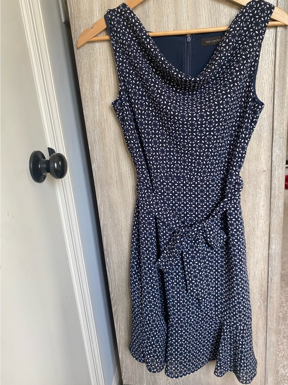 The Limited Navy Fit-and-Flare Dress 2